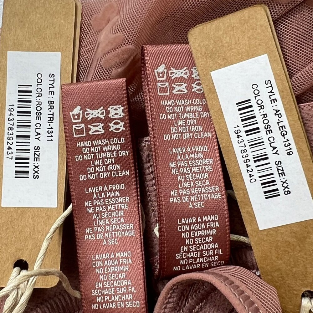 π SKIMS 2 pcs. After Hours Triangle Bralette + Leggings Set Rose Clay XXS - Picture 10 of 12